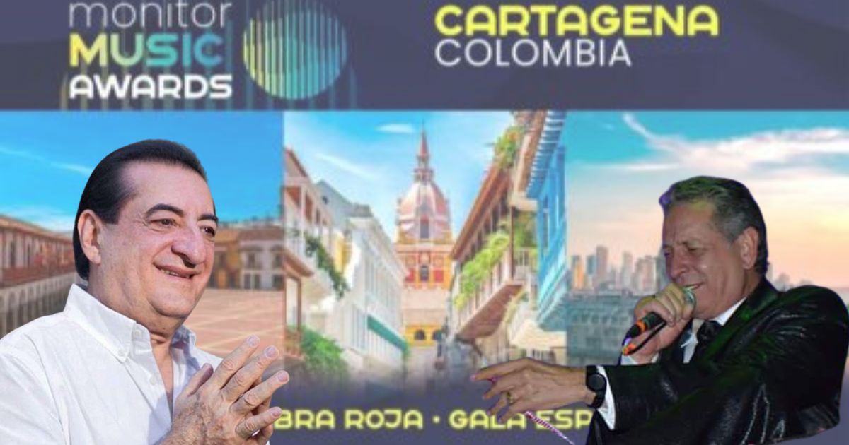 Tributo a Darío Gómez y Jorge Oñate en premios Latino Music, en Cartagena