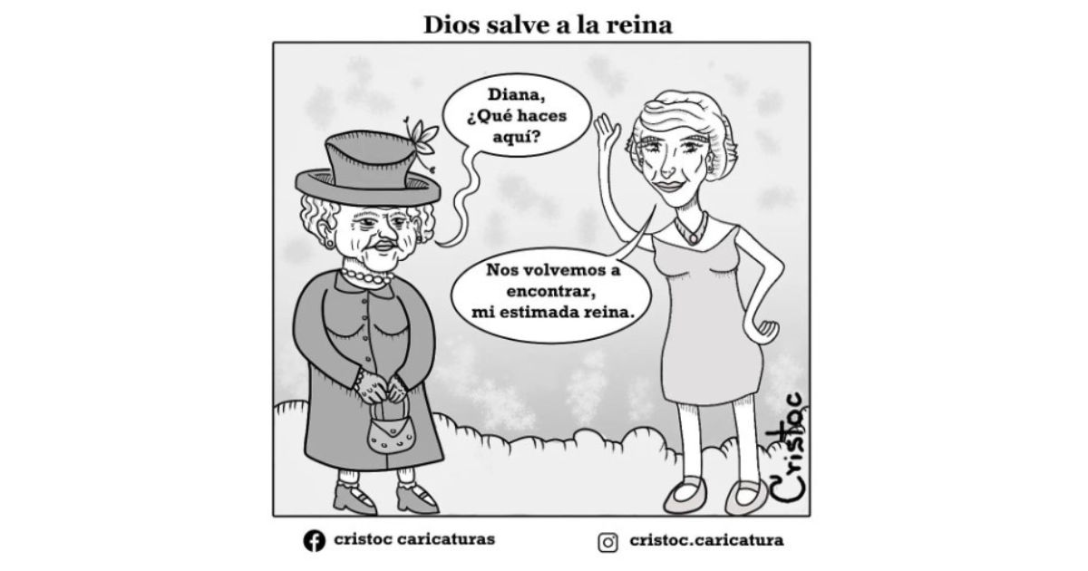 Caricatura: Dios salve a la reina