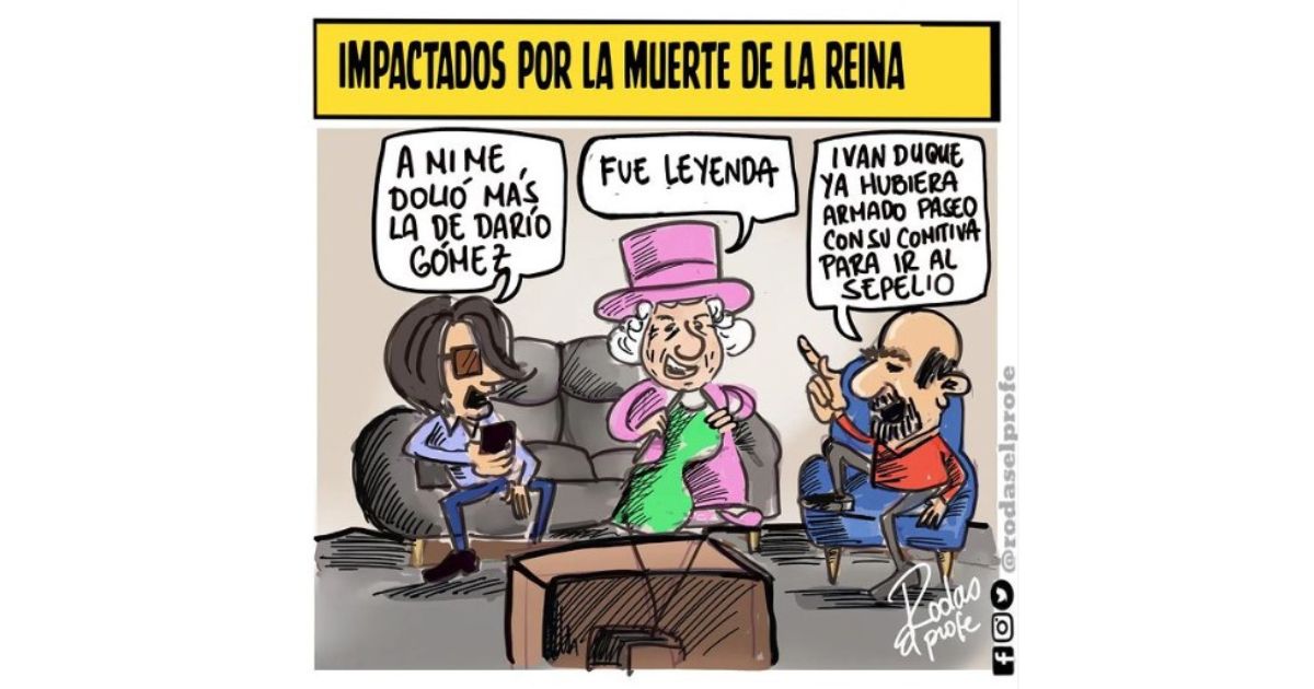 Caricatura: Impactados por la muerte de la reina