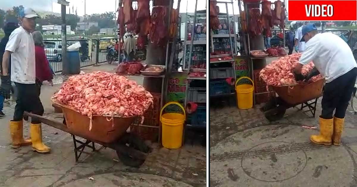 La porquería de carne que nos comemos en Bogotá: Así se vende frente al matadero