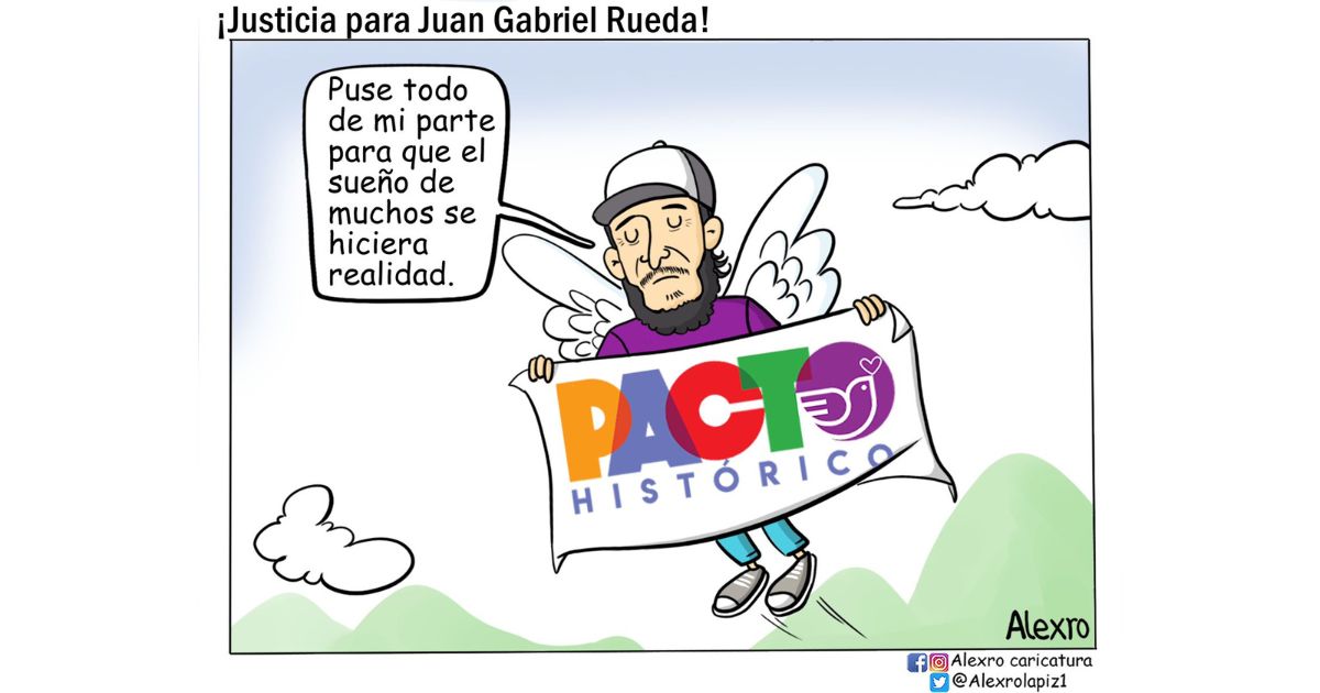 Caricatura: ¡Justicia para Juan Gabriel Rueda!