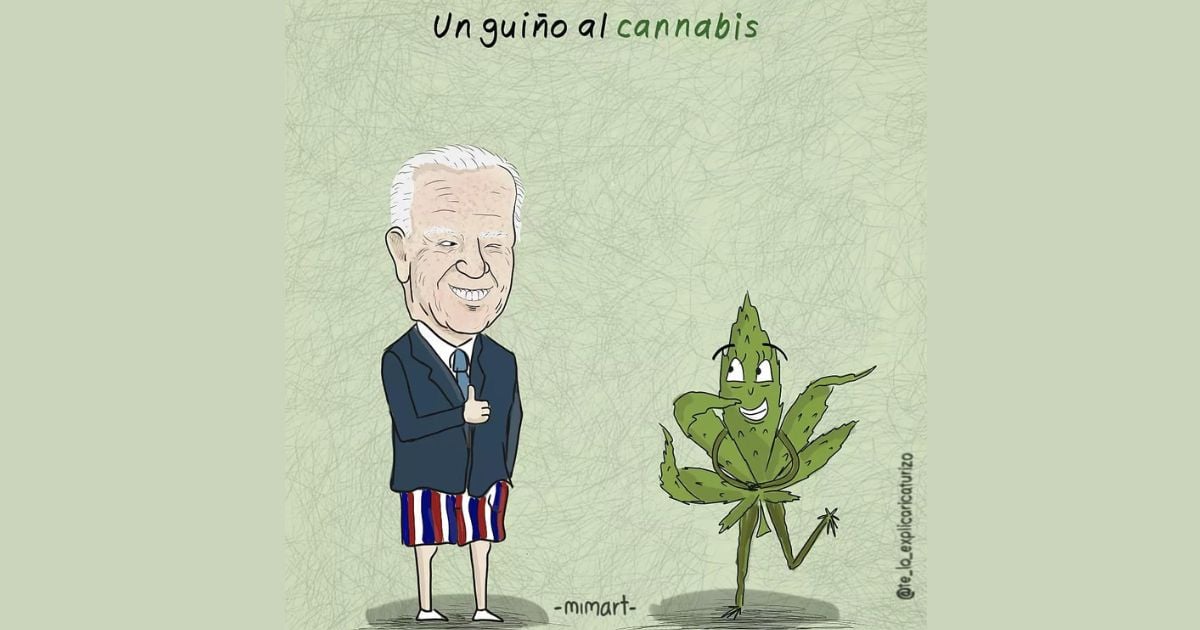 Caricatura: Un guiño al cannabis