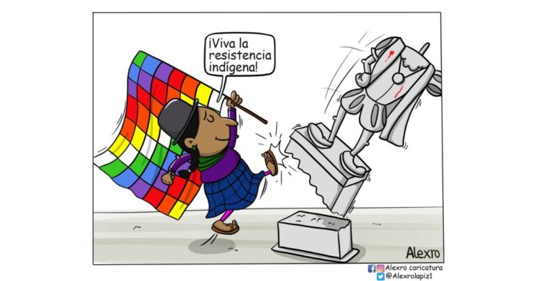Día de la raza - Caricatura: Día de la diversidad y la resistencia