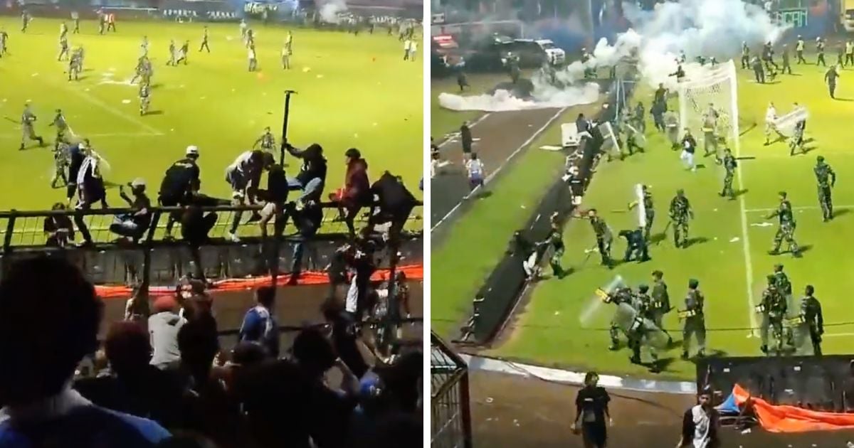 Partido de fútbol en Indonesia termina con 200 muertos