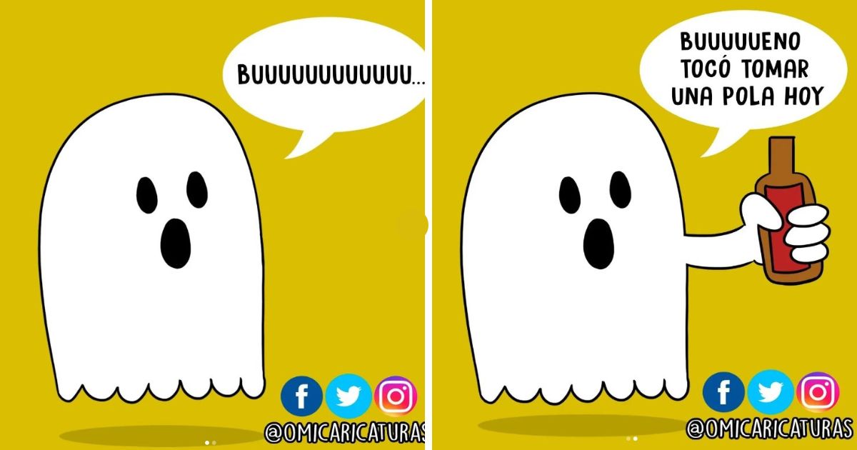 Caricatura: Dulces y cerveza en el mes de Halloween