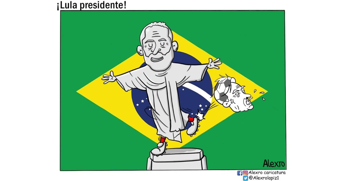 Caricatura: Lula, presidente electo de Brasil