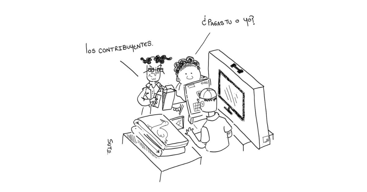 Caricatura: Cuando no le cuesta a su bolsillo es fácil comprar