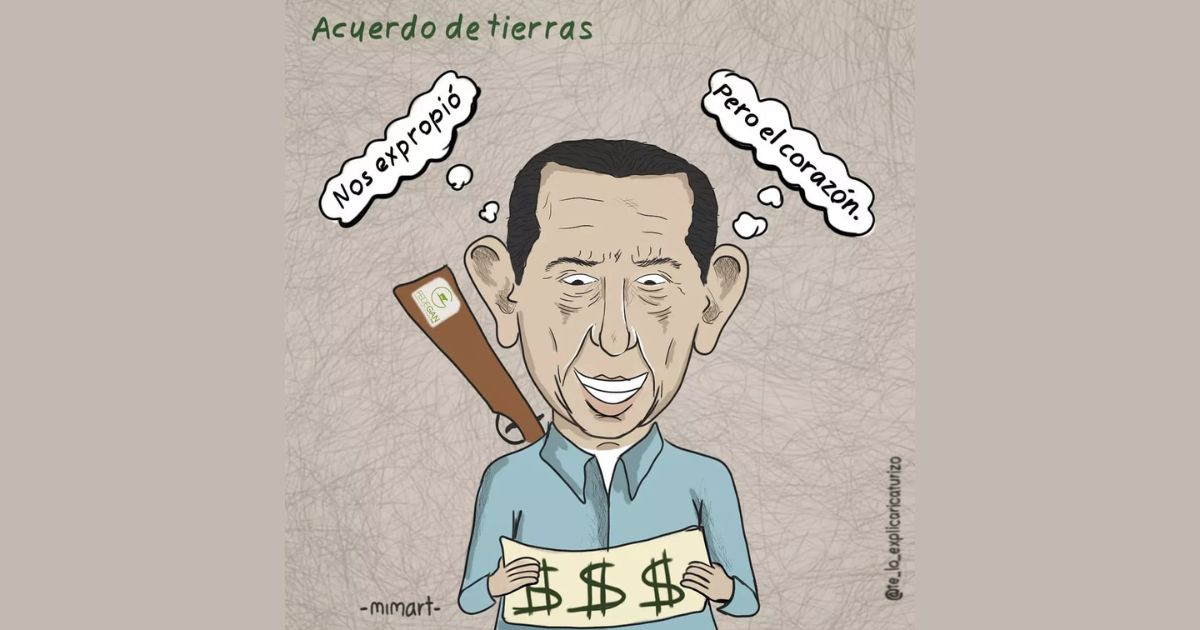 Caricatura: Acuerdo de tierras
