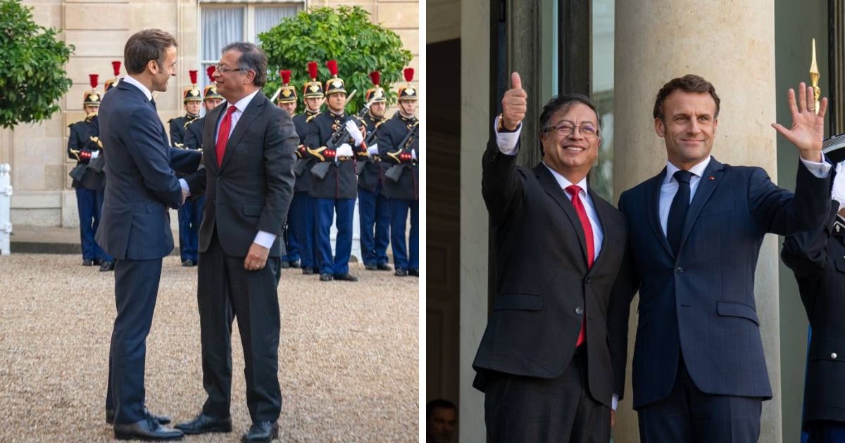 Sin embajador en Francia, Petro es recibido por el presidente Macron en el Palacio del Elíseo