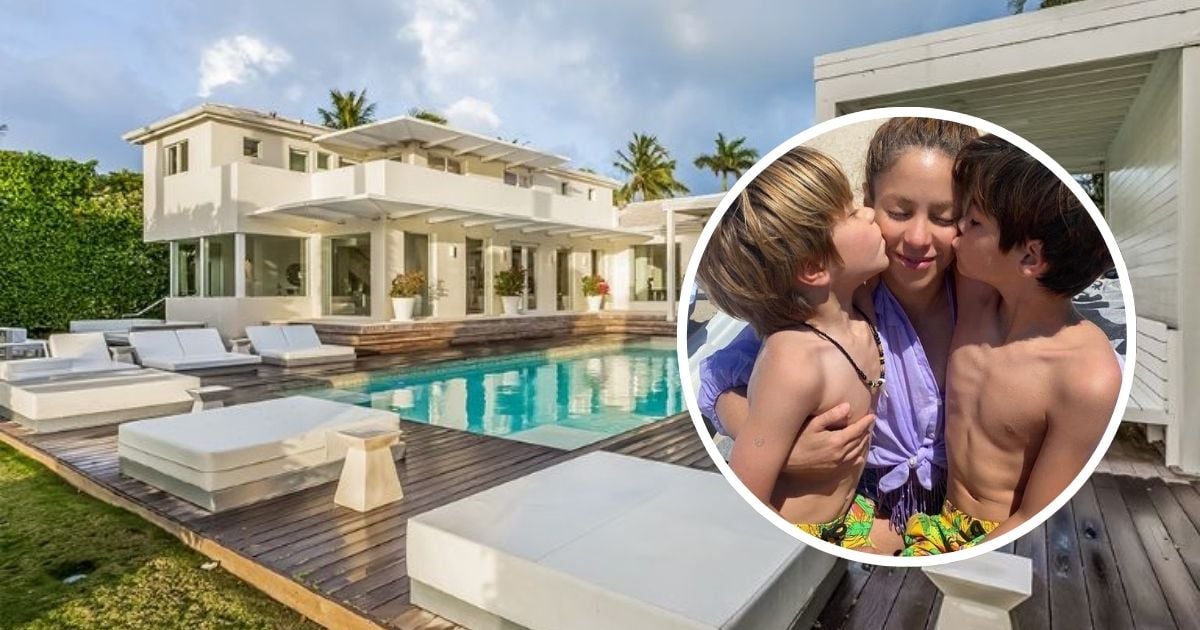Piscina, gimnasio y hasta spa: el palacio de Shakira en Miami a donde se irá a vivir con sus hijos