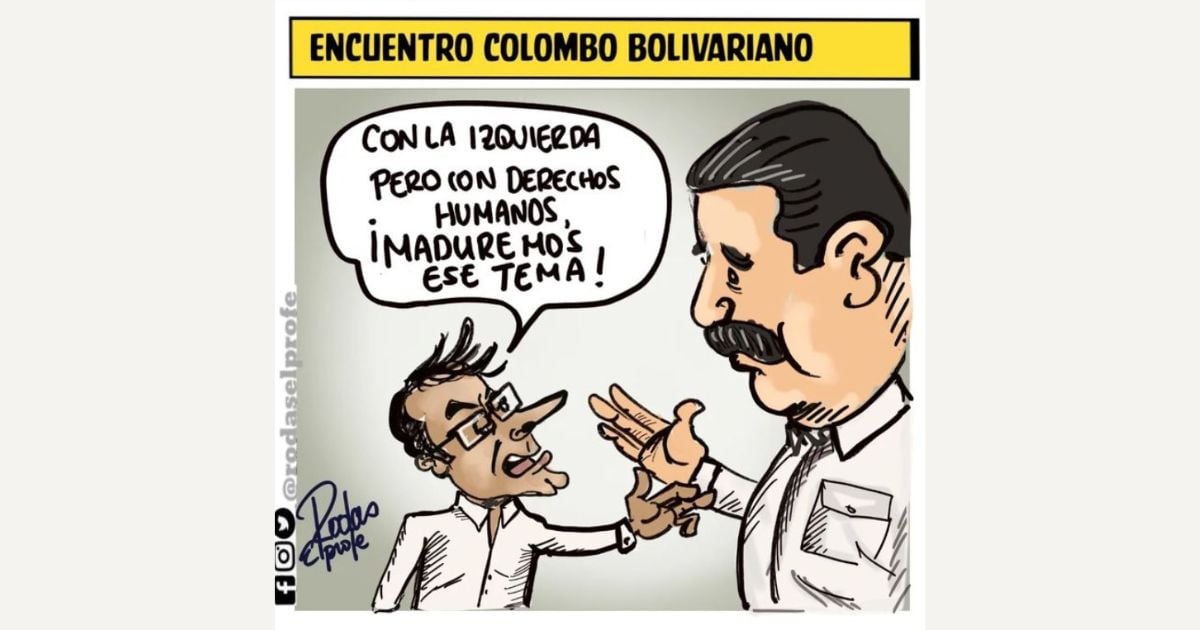 Caricatura: Encuentro colombo-bolivariano