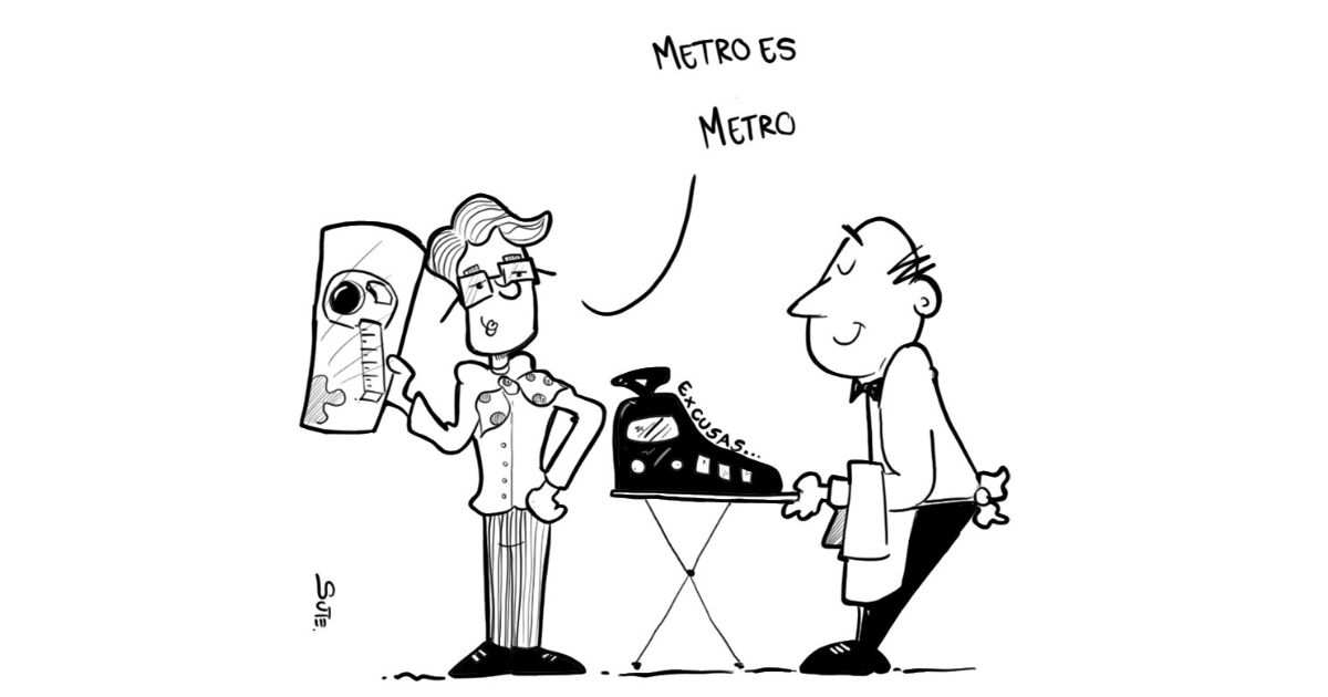 Caricatura: Metro es metro