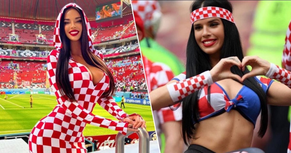 Una belleza ilegal: la ardiente hincha croata que está haciendo pecar a más de uno en Catar