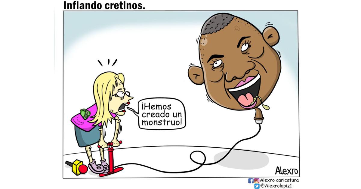 Caricatura: Inflando cretinos