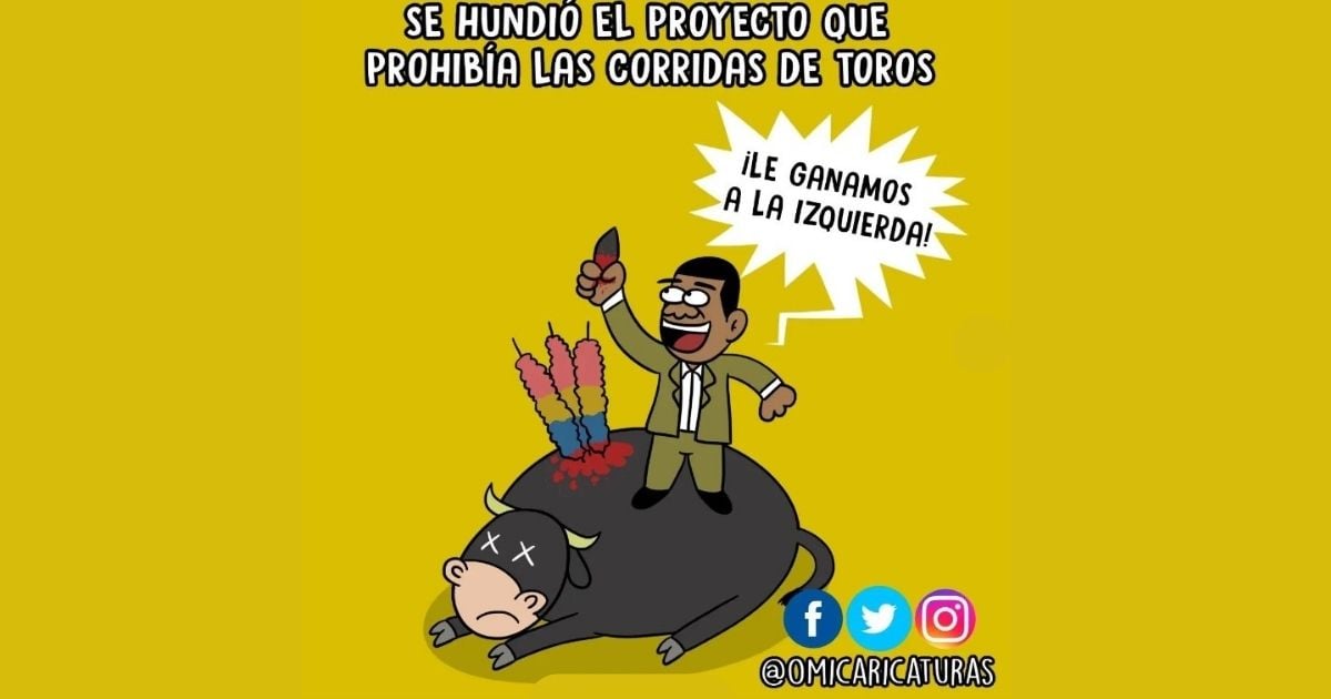 Caricatura: Estocada a las corridas de toros
