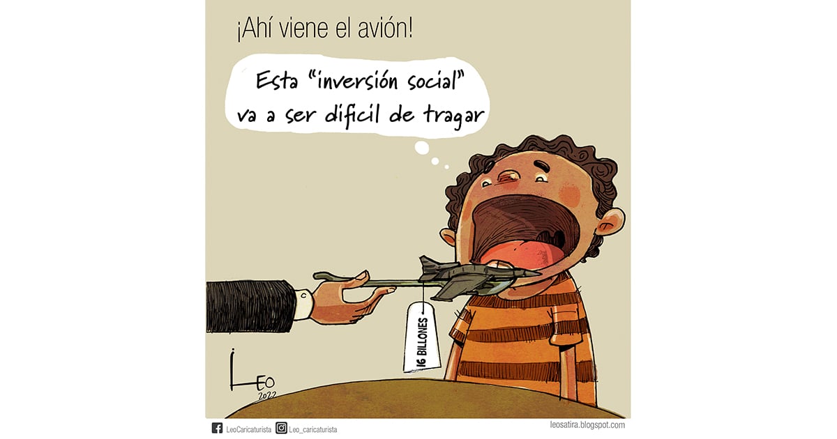 Caricatura: Ahí viene el avión