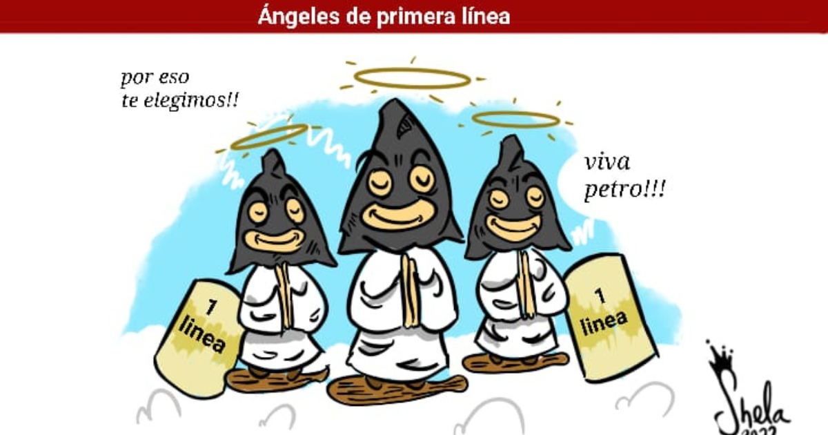 Caricatura: Ángeles de primera línea