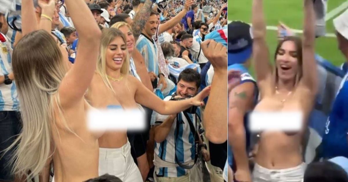 VIDEO: Las otras hinchas argentinas que también pelaron sus senos en la final del mundial