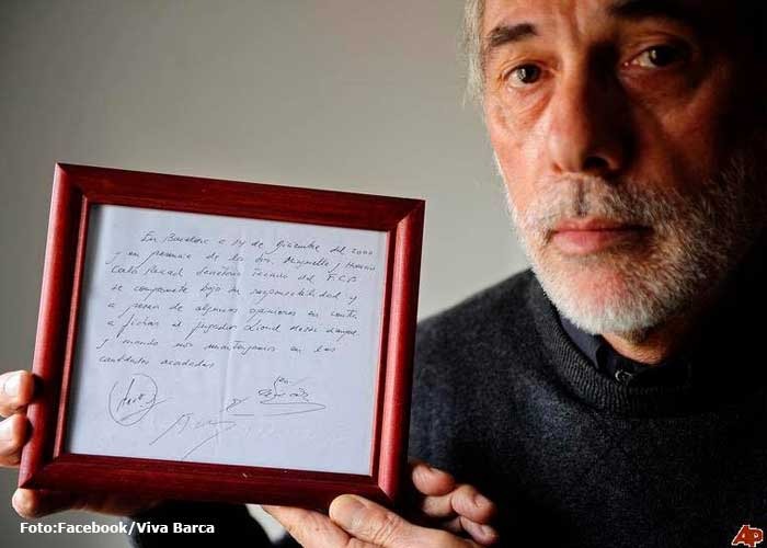 Messi servilleta contrato