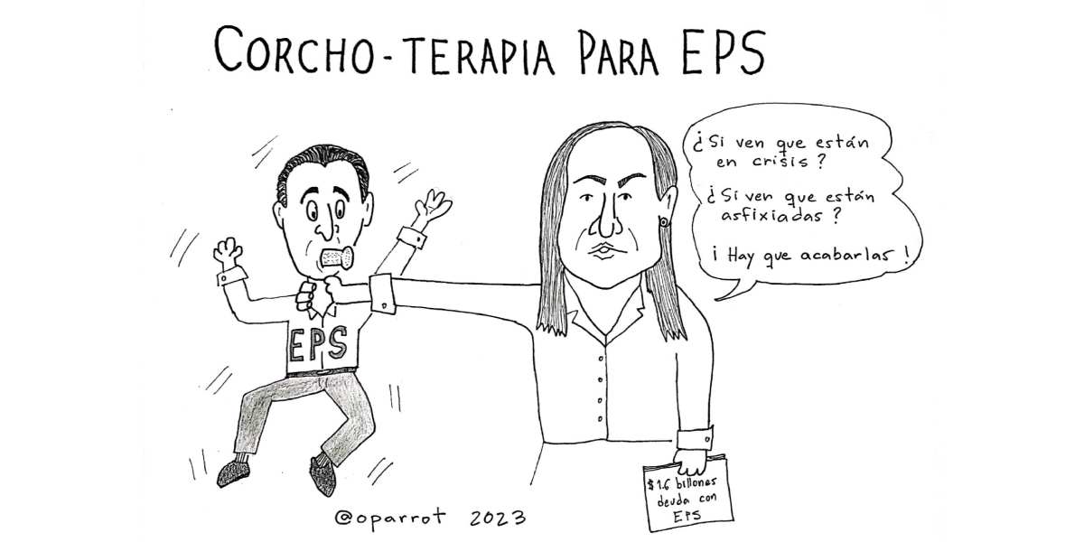 Caricatura: Corcho-terapia para EPS