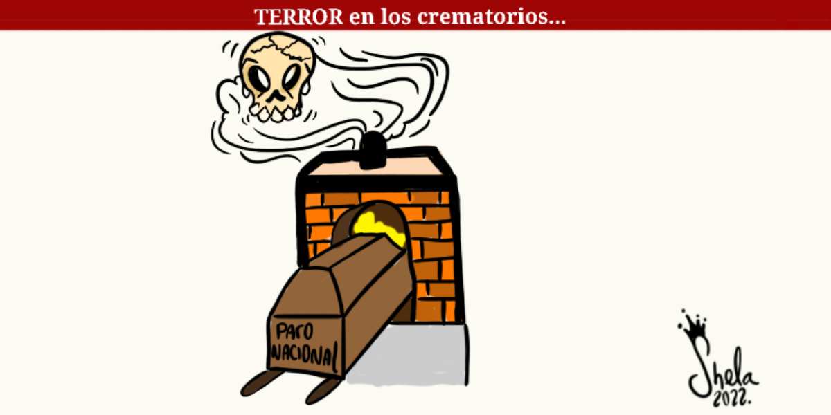 Caricatura: Terror en los crematorios