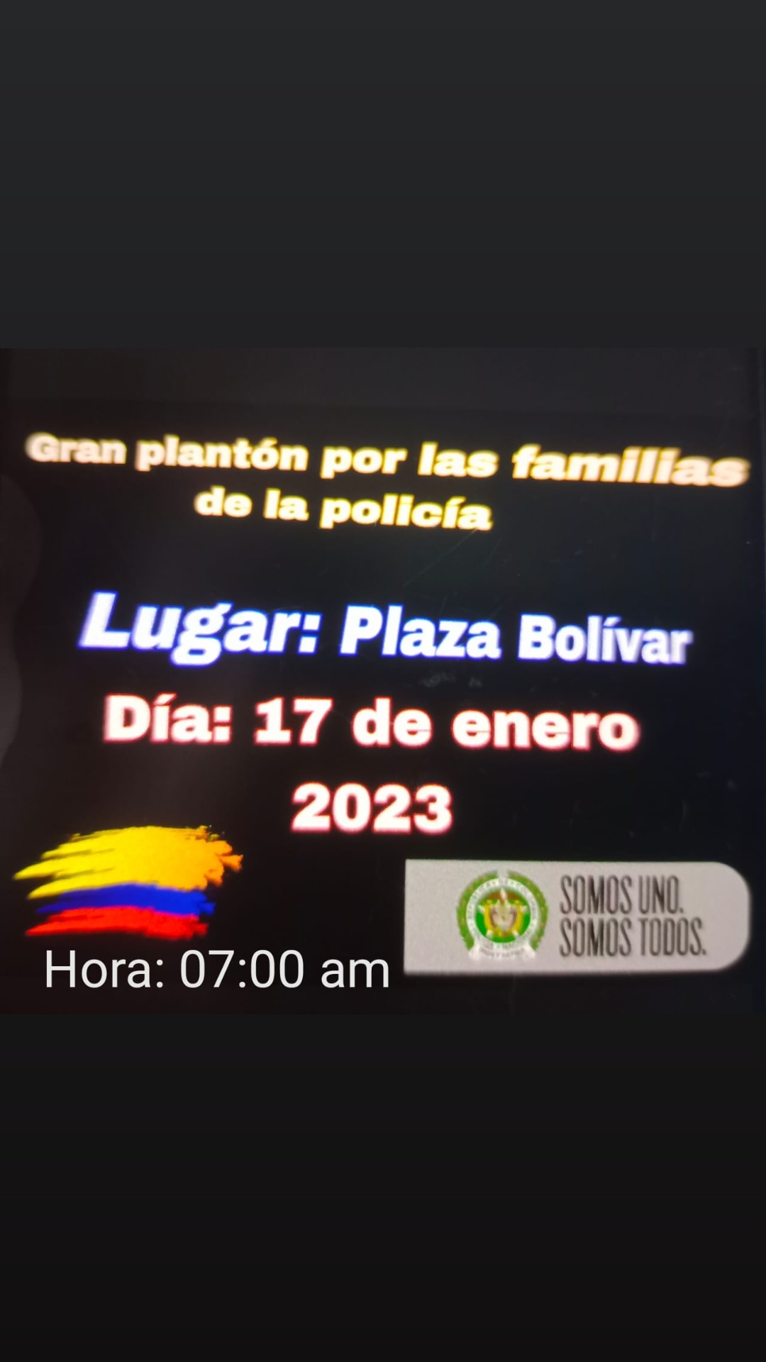  - Gran plantón por el respeto a los patrulleros de la Policía Nacional