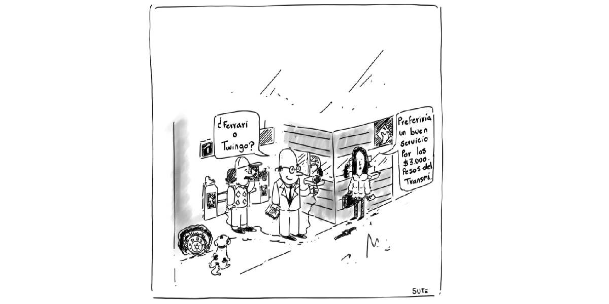 Caricatura: Tres mil pesos