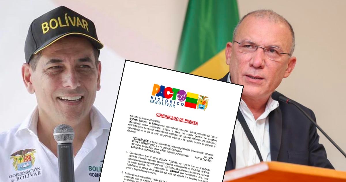 Cuatro líderes del Pacto listos a descabezar al candidato de Roy Barreras a la alcaldía de Cartagena