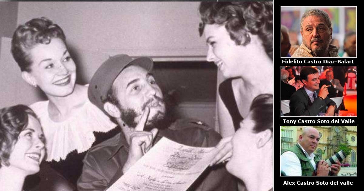 Los once hijos de Fidel Castro regados por el mundo