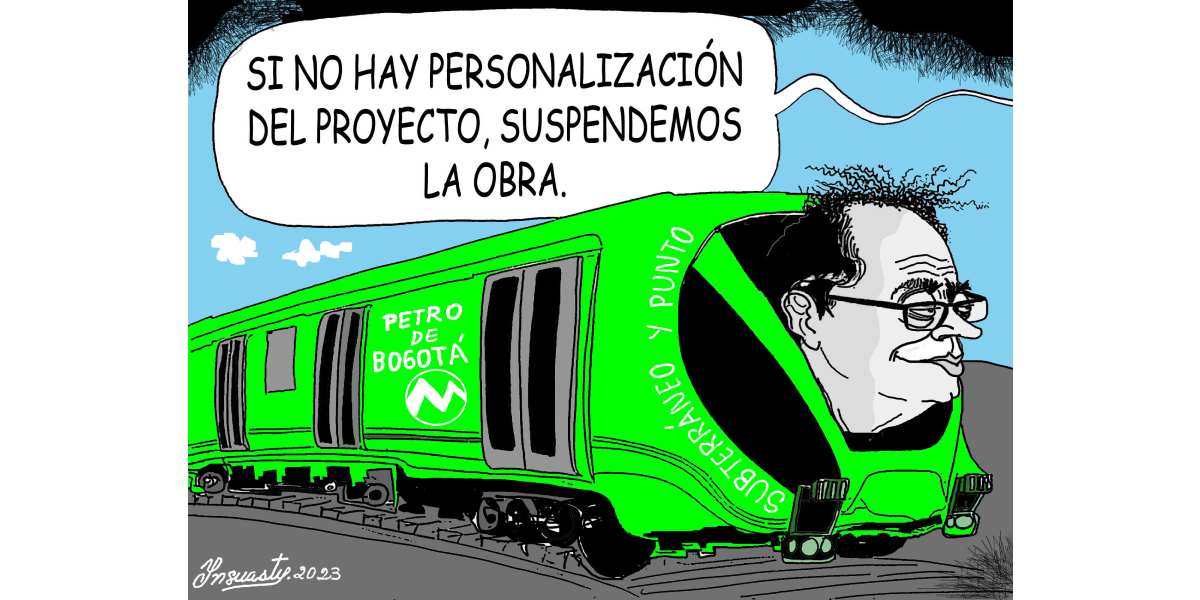 Caricatura: El dilema del metro de Bogotá