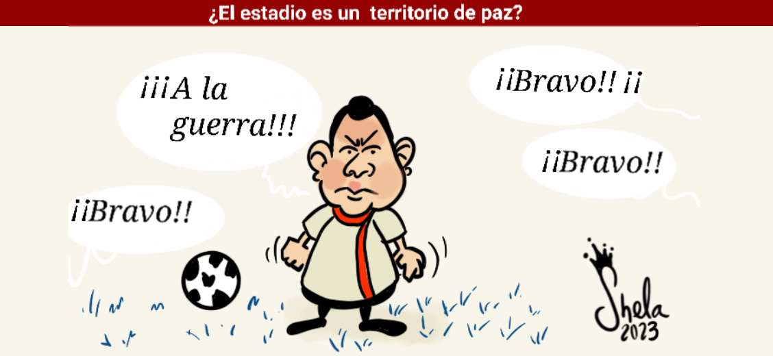 Caricatura: ¿El estadio es un territorio de paz?