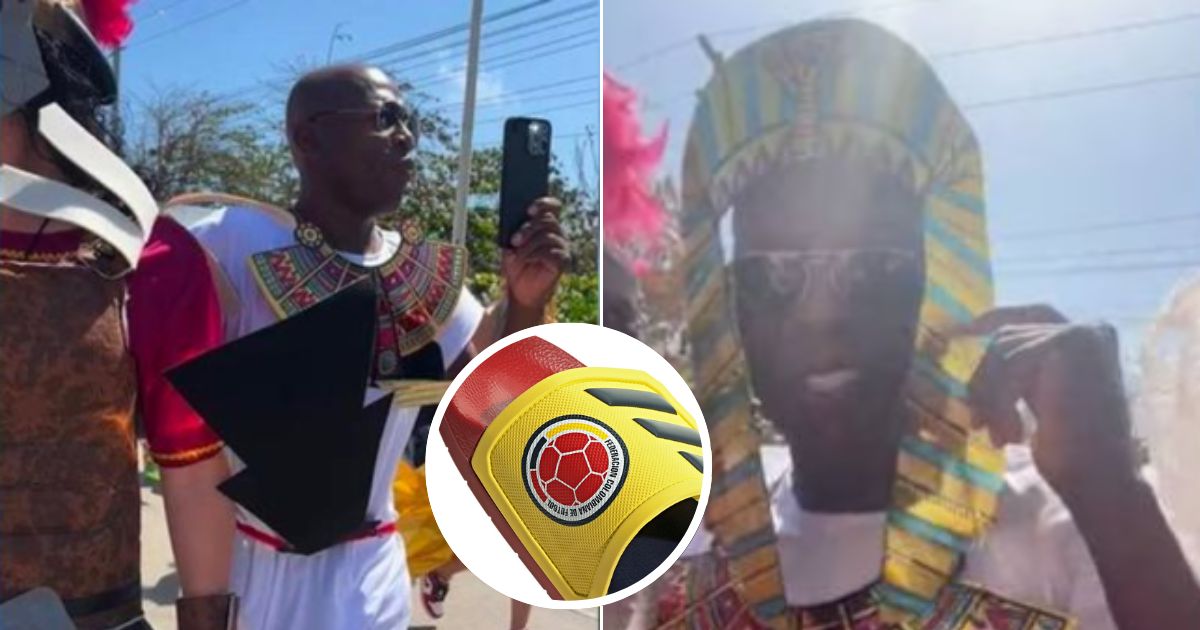 Horribles y caras: las extravagantes chanclas que el Tino vistió en el Carnaval de Barranquilla