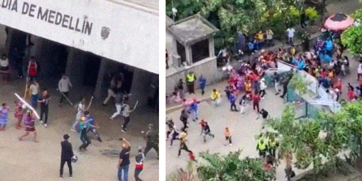 Los indígenas que andan como Pedro por su casa en la Alcaldía de Medellín