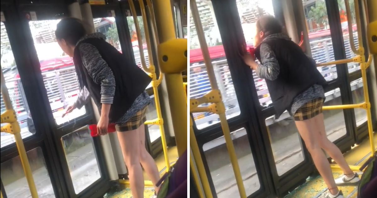 Para aquí o explotó la granada: la pasajera que daño un Transmilenio por no parar donde ella quería
