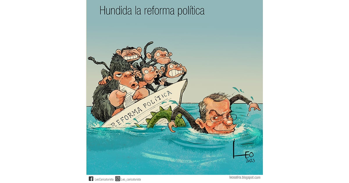 Caricatura: Hundida la reforma política