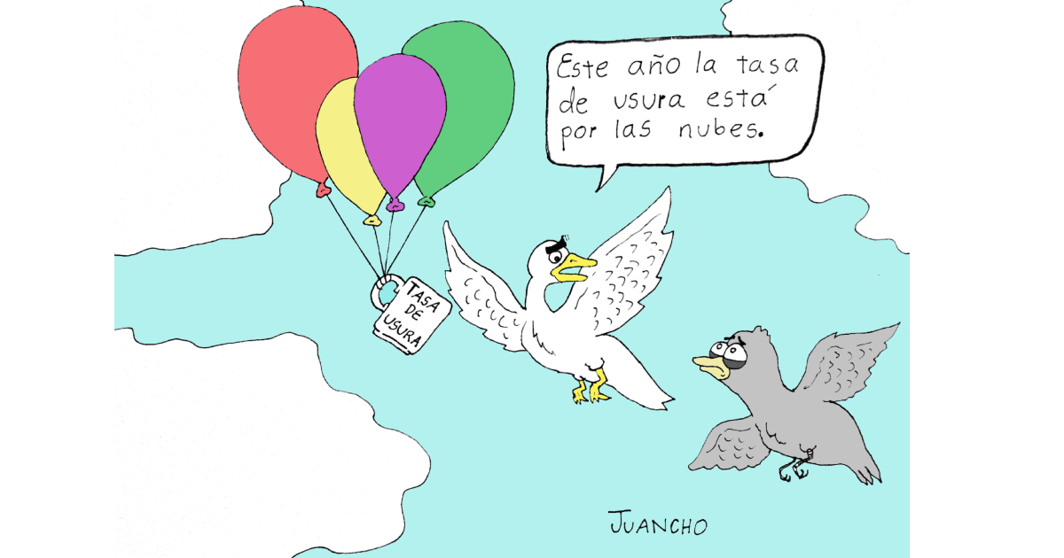 Caricatura: La tasa de usura