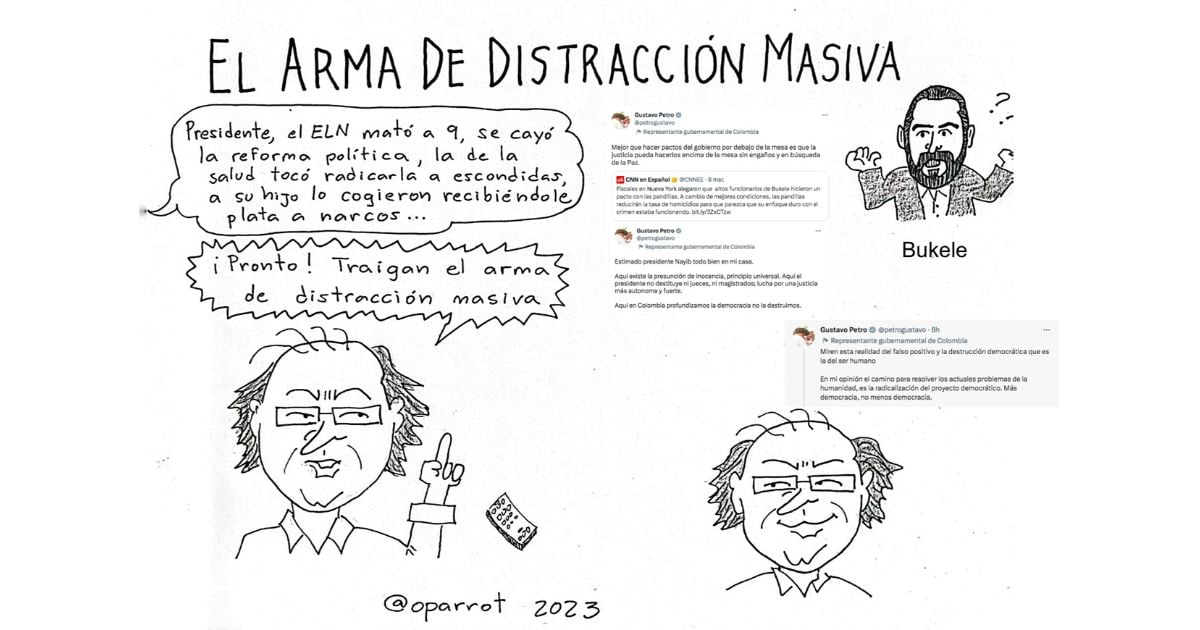 Caricatura: “El arma de distracción masiva”