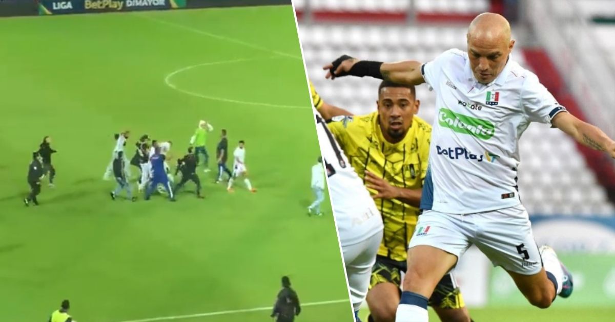 Se metieron a la cancha y le pegaron a los jugadores: la furia desmedida de los hinchas del Once Caldas