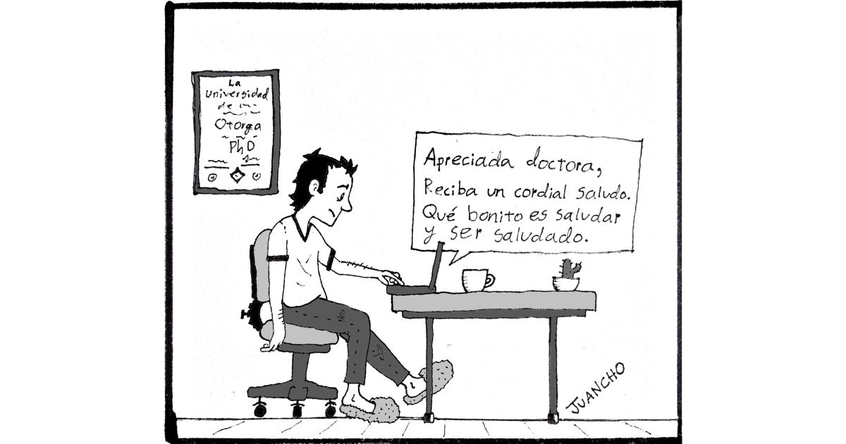 Caricatura: Desventuras de un profesional colombiano