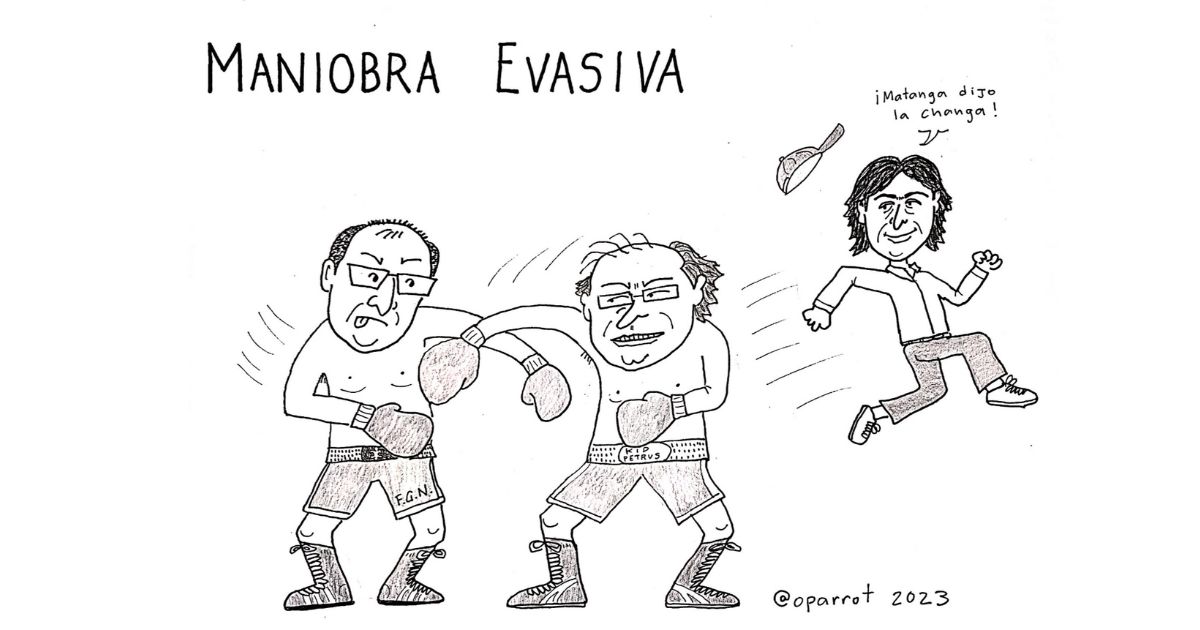 Caricatura: Maniobra evasiva