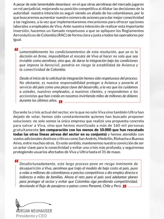 Adiós definitivo de Viva Air: Avianca no le dio la mano - -- Las2orillas - Adiós definitivo de Viva Air: Avianca no le dio la mano