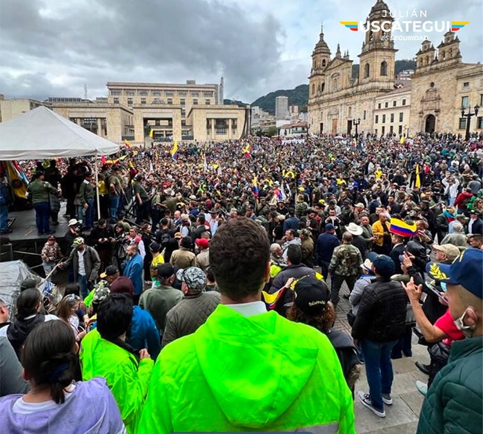 Protesta retirados Fuerza Pública