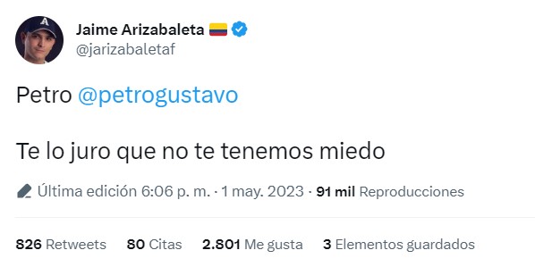  - “Petro te lo juro que no te tenemos miedo”: Reacciones al discurso en el balcón