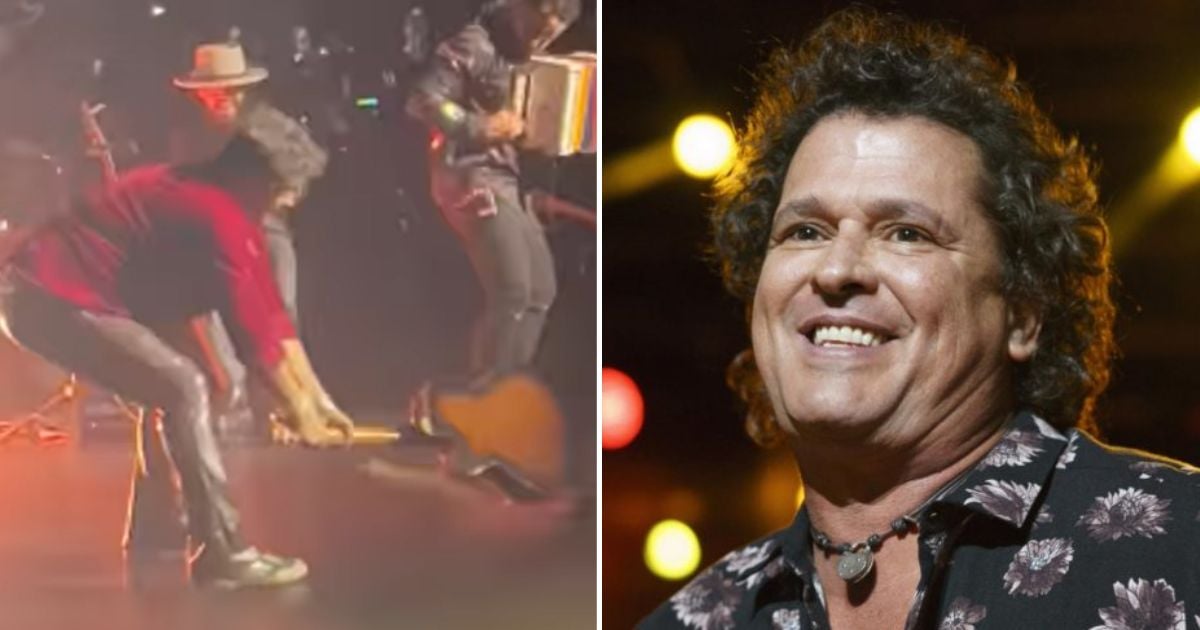 Como un rockstar: Carlos Vives creyó que estaba en Rock al parque y destrozó una guitarra en pleno show