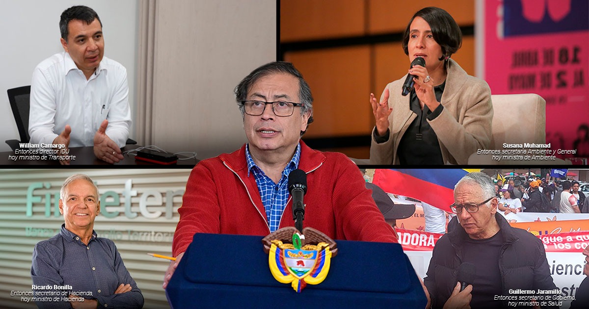 Petro regresa a sus viejos conocidos de la Alcaldía y 20 están ahora en el alto gobierno