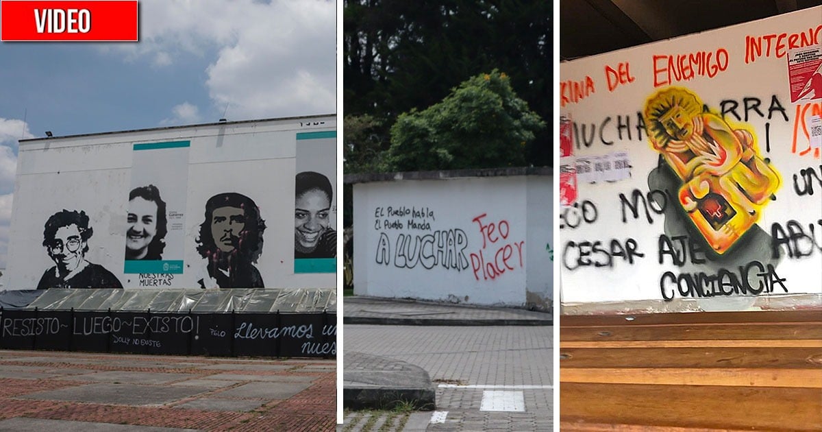 Los grafitis que están acabando con la Universidad Nacional