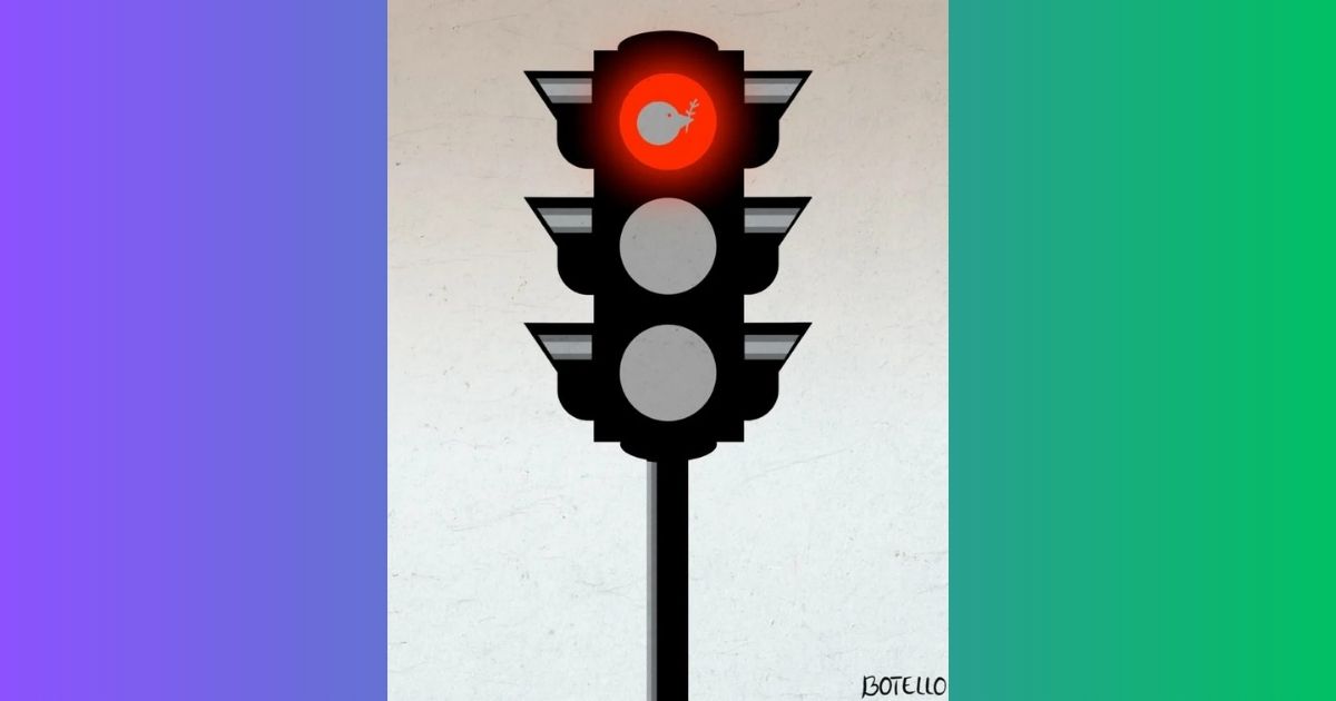 Caricatura: El semáforo de la paz