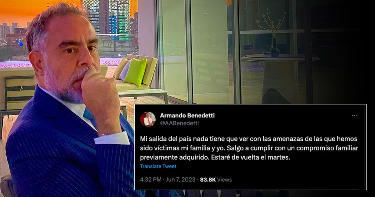 Corretearon a Benedetti con amenazas para taparle la boca. Se va del país.