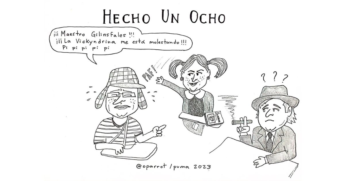 Caricatura: Hecho un ocho