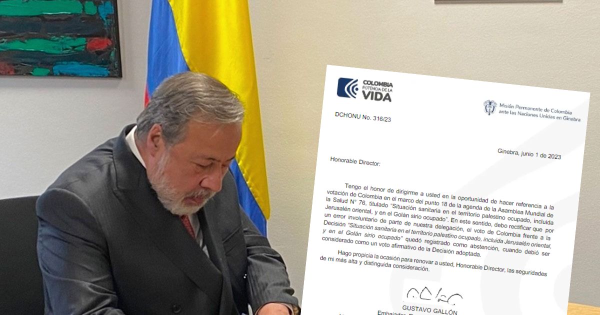 La embarrada del embajador Gustavo Gallón en la OMS que quiso limpiar con una carta